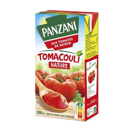 Panzani sauce tomate brique grand tomacouli nature 500g