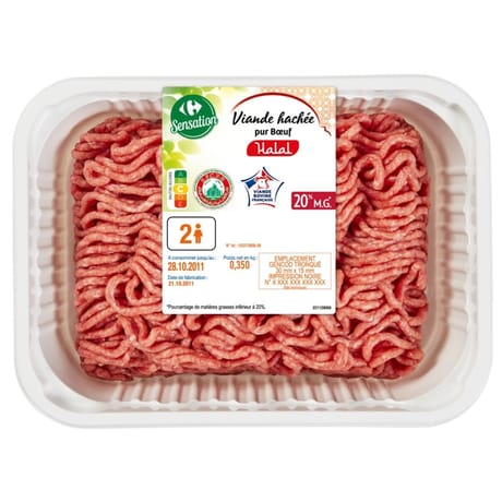 Viande hachée halal 20% 700g Carrefour sensation
