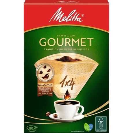 Melitta filtres 1x4 gourmet x80