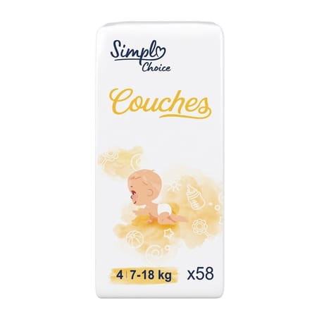 Simpl choice couches taille 4 7-18 kg x58