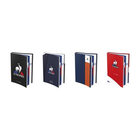 Agenda 1 jour par page le coq sportif couverture souple 12x17 320 pages 24-25 assorti français