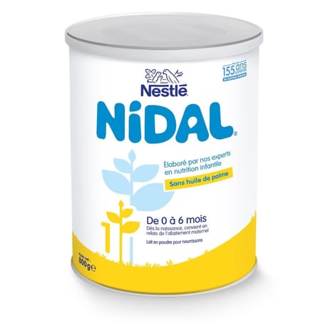 Nestlé nidal lait 1er âge dès la naissance 800g