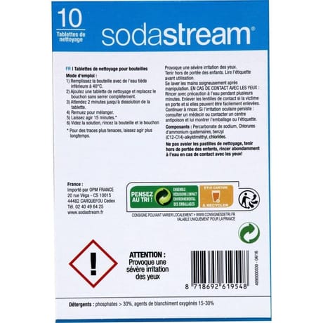 Sodastream  Tablettes de 10 pastilles de nettoyage 1090001330