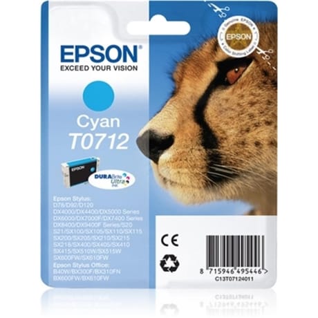 Epson t0712 guepard cartouche d'encre cyan