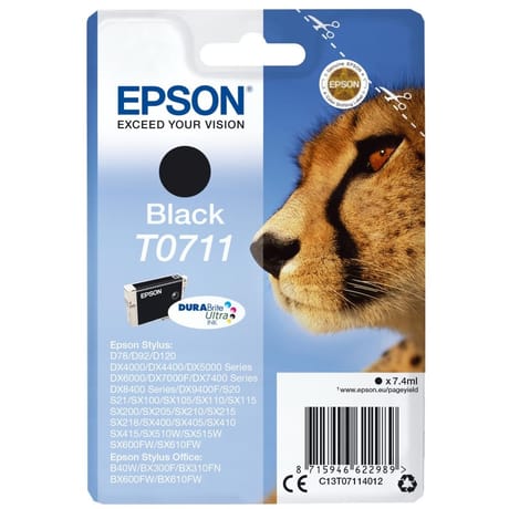 Epson t0711 guepard cartouche d'encre noir