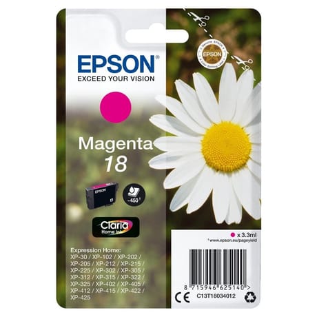 Epson T1803 paquerette cartouche d'encre magenta