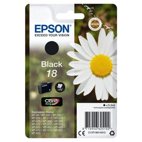 Epson T1801 paquerette cartouche d'encre noir
