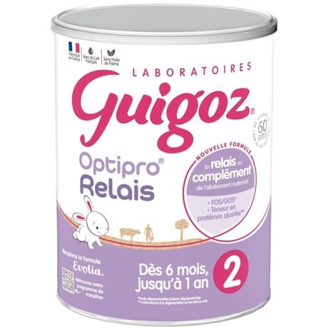 Guigoz Evolia A2 Lait 2ème âge 6 à 12 mois 800g