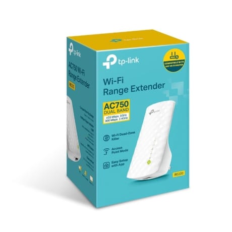 Tp link répéteur wifi ac750 bi-bande blanc RE220