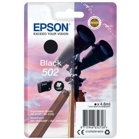 Epson 502 jumelles T02V1 cartouche d'encre noir