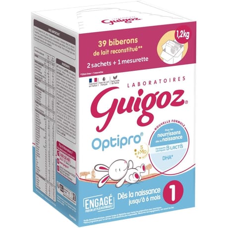 Guigoz 1 optipro dès la naissance 600g x2