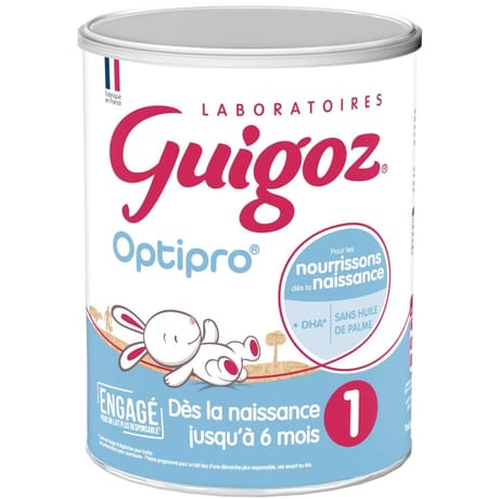 Guigoz optipro 5hmo 1 dès la naissance boite métal 830g