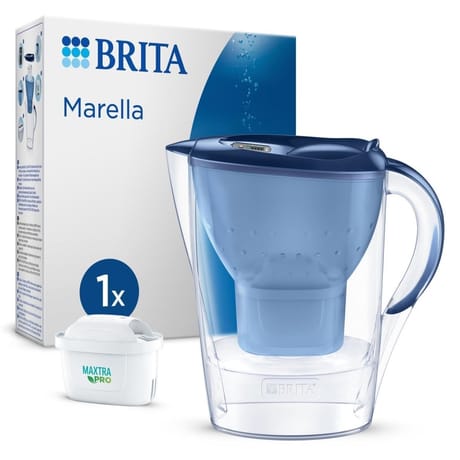 Brita carafe filtrante Marella bleu 1 filtre à eau Maxtra Pro inclus 1051119