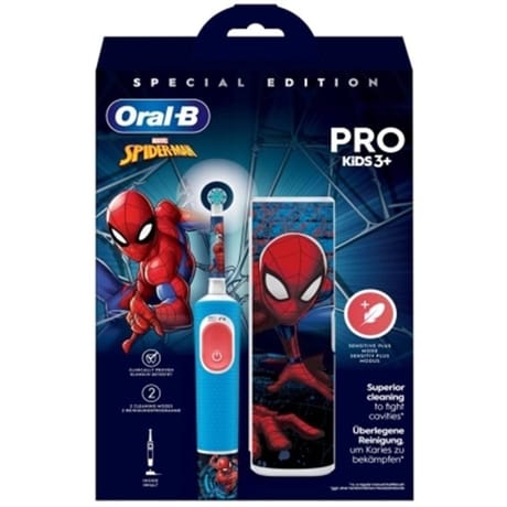 Oral-B brosse à dent Vitality Pro kids Spiderman + étui de voyage