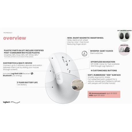 Logitech souris ss fil ergonomic right 910-006473