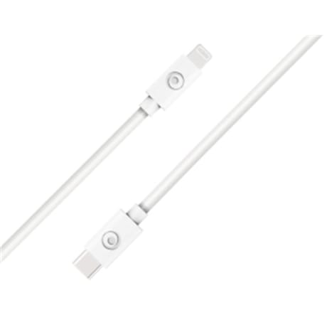 Bigben connected câble C/MFI 3A -1,2m recyclé blanc CBLMFIC1M2RW