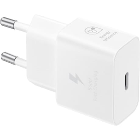 Samsung chargeur rapide 25w type c matériaux recyclés sans câble blanc EP-T2510NW