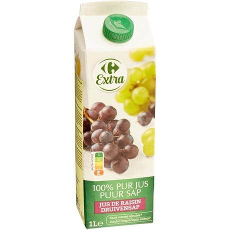 Carrefour extra jus de raisin 100% pur jus 1l