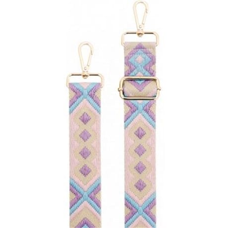 Bigben bandoulière pour smartphone motif brésilien violet et rose pale BBANDBRESV