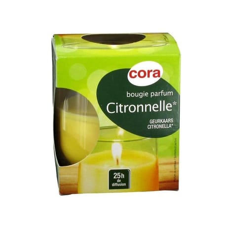 Cora bougie verre citronnelle