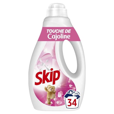 Skip lessive liquide touche de cajoline 34 lavages 1.53l