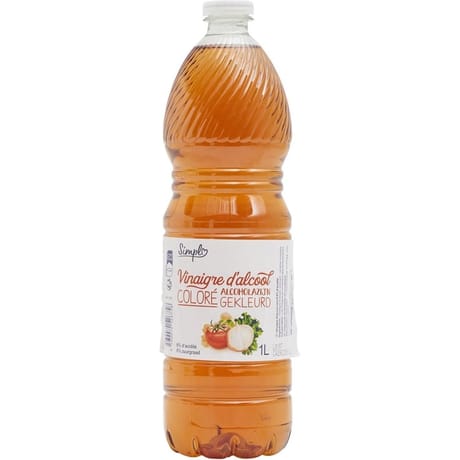 Simpl vinaigre d'alcool coloré 6% 1l