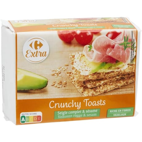Carrefour extra tartine seigle complet sésame 250g