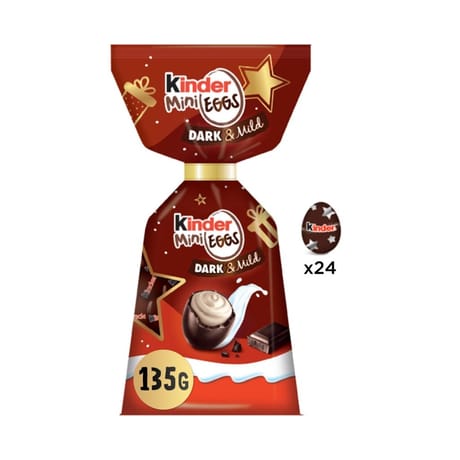 Kinder mini eggs chocolat noir et douceur au lait 135g