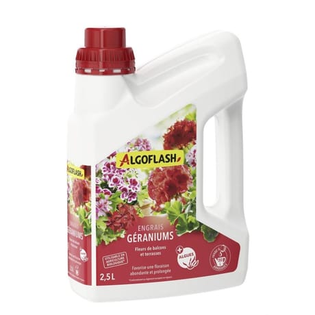 Algoflash engrais géraniums fleurs balcon UAB.2,5L