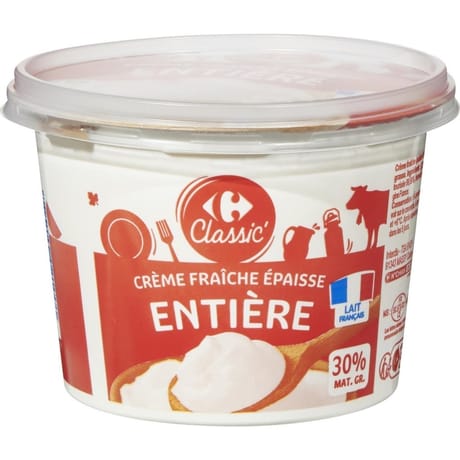 Carrefour classic crème fraiche épaisse entière 50cl