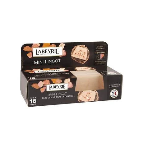 Labeyrie apéritif bloc de foie gras de canard pour 16 toasts 100g