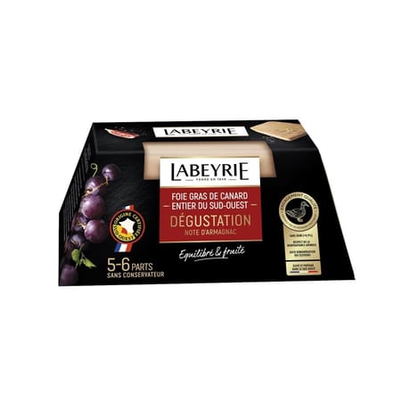 Labeyrie foie gras de canard entier dégustation barquette 200g