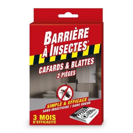 Barrière à insectes pièges collants anti-cafards - Etui De 2 Pièges