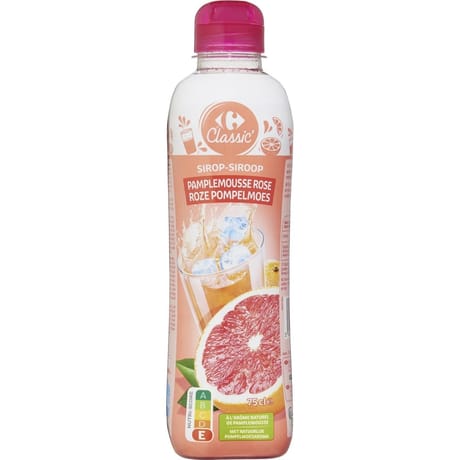 Carrefour classic' sirop pamplemousse rose 75cl