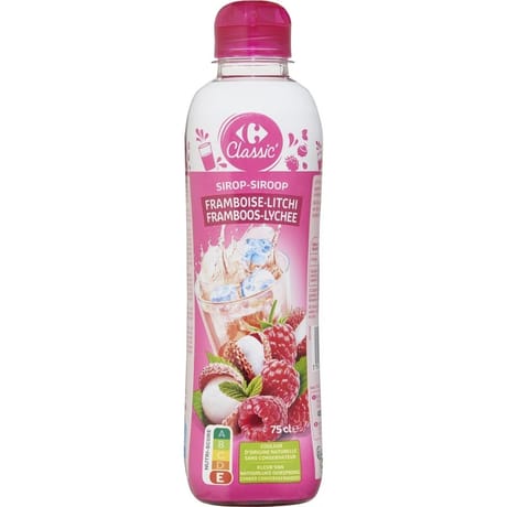 Carrefour classic' sirop framboise litchi 75cl