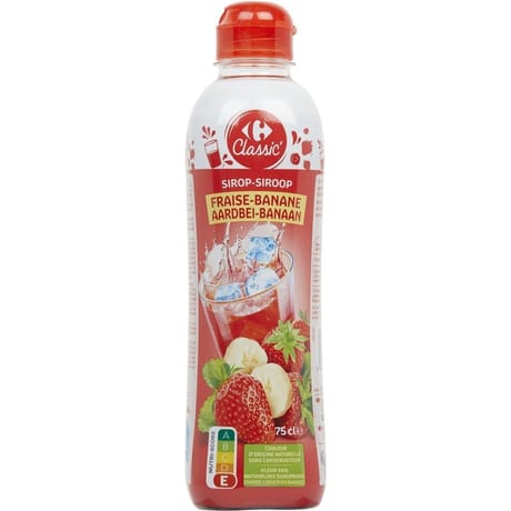 Carrefour classic' sirop fraise banane 75cl