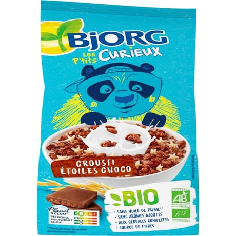 Bjorg crousti étoiles choco les petits curieux bio 375g
