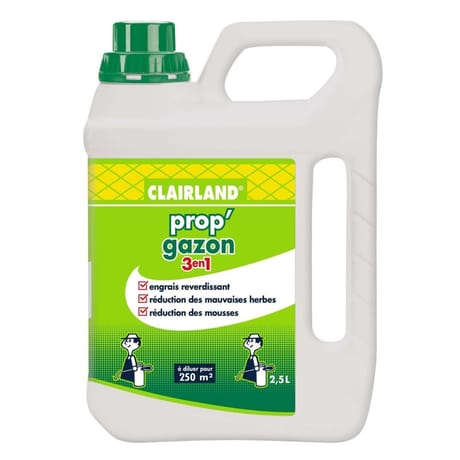 Clairland engrais gazon liquide Prop'Gazon 3 En 1 Concentré 2,5L