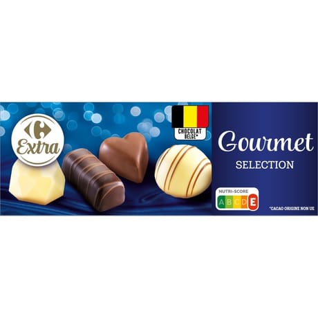 Carrefour extra assortiment chocolats belges 200g