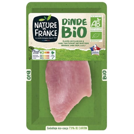 Nature de France escalope extra fine de dinde bio x1