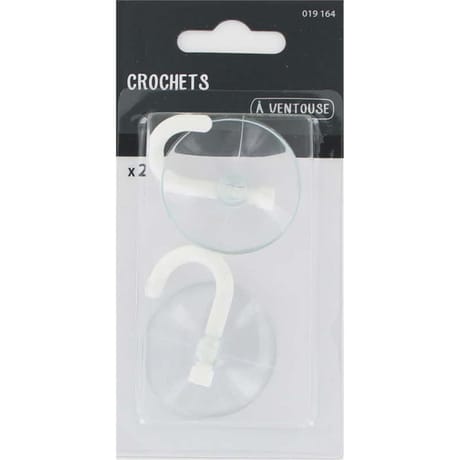 Tréfilaction crochet ventouse x2