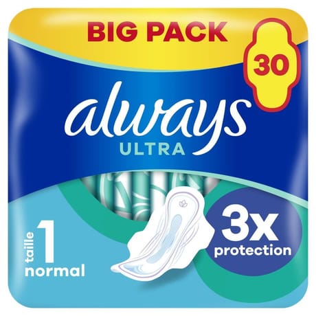 Always ultra serviettes hygiéniques ailettes normal x30