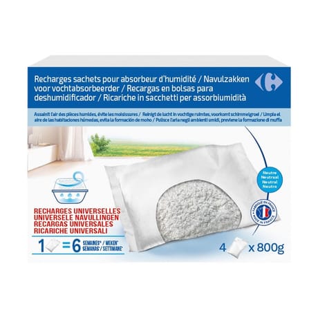 Carrefour recharge sachets 4x800g neutre