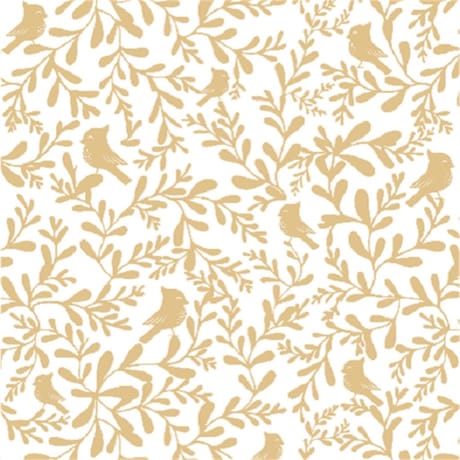 20 serviettes 33x33cm robin or