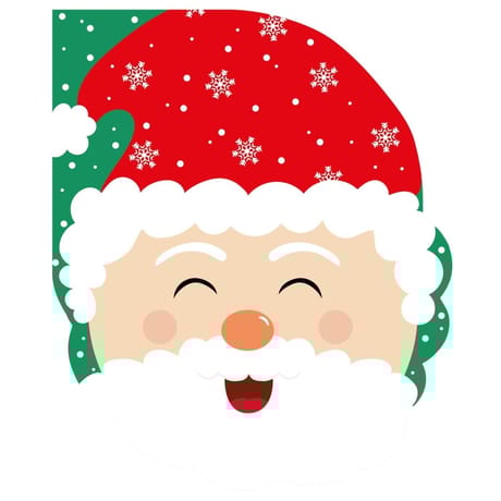 12 serviettes forme pere noel zoom santa