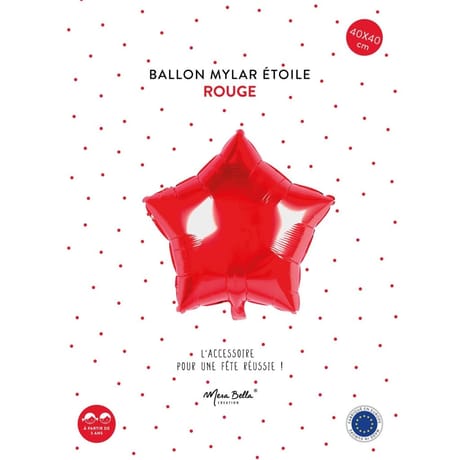 Ballon mylar forme étoile rouge