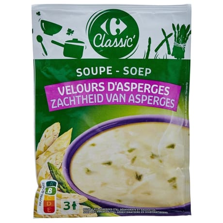 Carrefour classic' soupe velours d'asperges le sachet de 84g