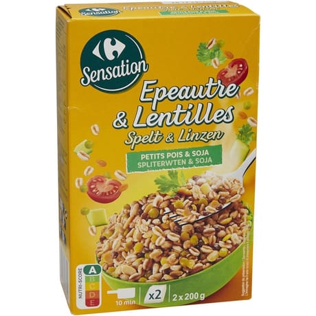 Carrefour sensation mélange épeautre et lentilles 400g