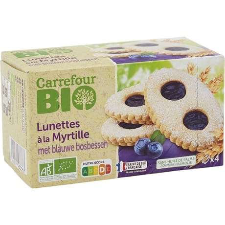 Carrefour bio lunettes à la myrtille bio 200g