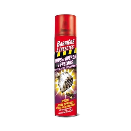 Barriere à insectes mousse enveloppante spécial nids guêpes frelons 300 mL